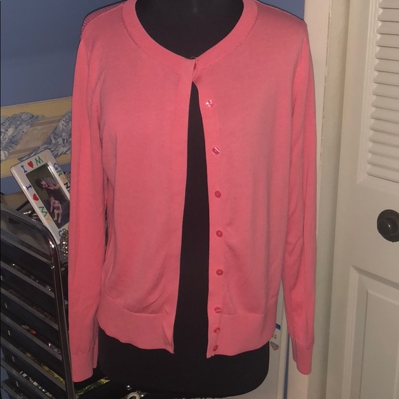 LOFT Sweaters - Ann Taylor loft cardigan salmon color size medium